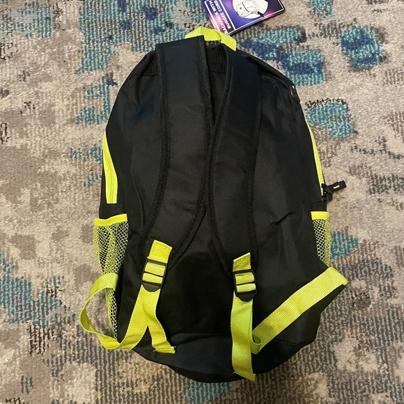 🎒 Arizona Blu Athletic Gear Backpack w/ Bungee Cord (Black, Blue, Neon Yellow) - Picture 5 of 10